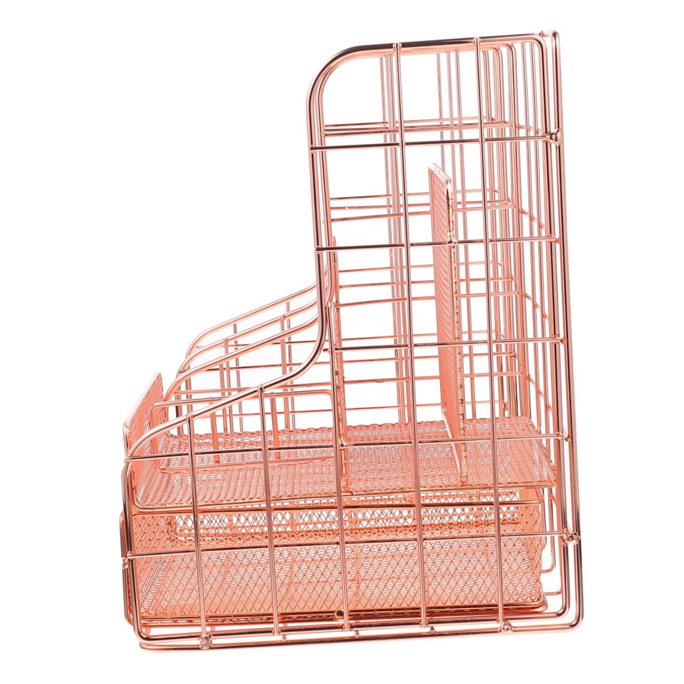 Cabilock 1 Pc Estante De Almacenamiento De Oficina Organizador De Papelería De Escritorio Estante De Almacenamiento De Escritorio Alumno Hierro Forjado Chapado En Oro Rosa Mesa De Trabajo