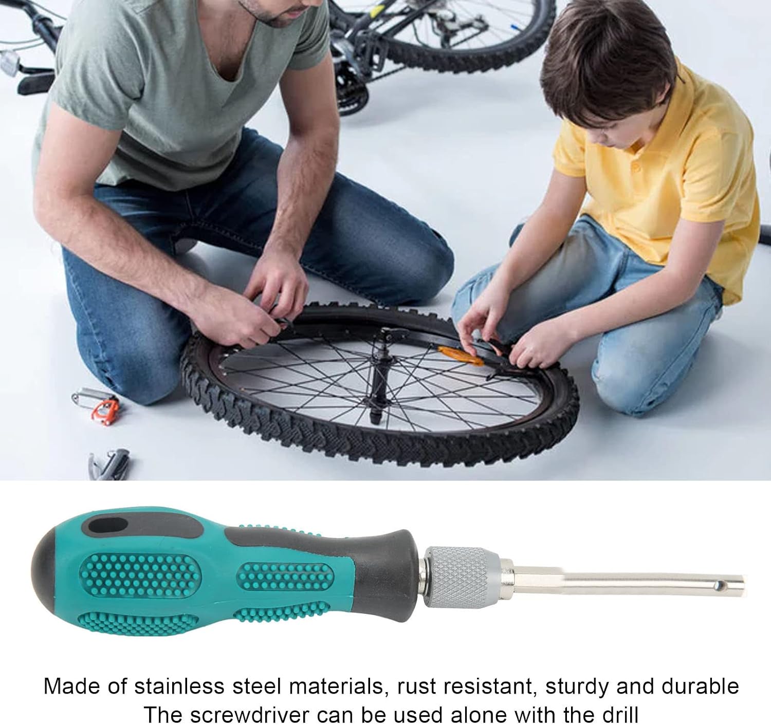 Alomejor bicycle spoke tool,multi-purpose stainless steel,wheel spoke screwdriver,spoke retainer,for DIY enthusiasts,cyclists,home mechanics,bike shop maintenance