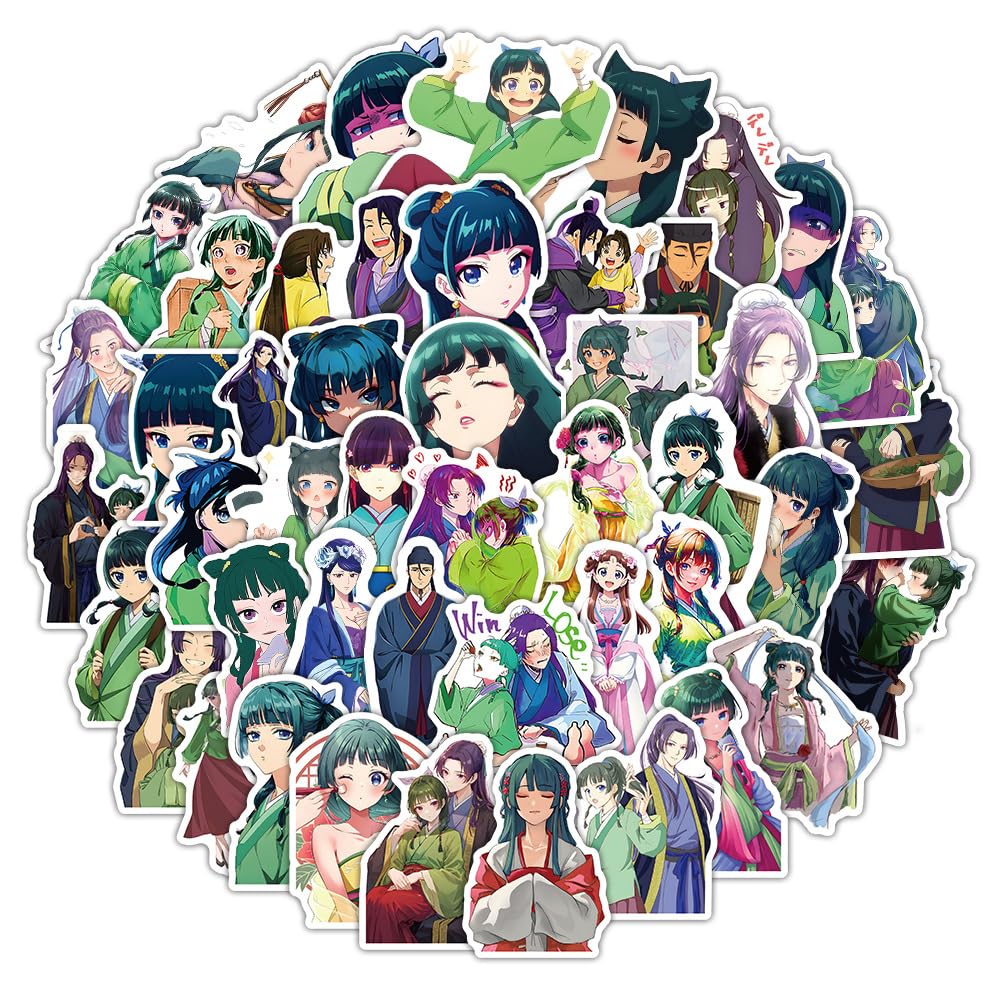 Feidiao Multicolor Apothecary Diary Sticker Graffiti Decal Apothecary Maomao Figure Stickers For Tablet Cup Skateboard Bike Helmet Decoration 53Pcs
