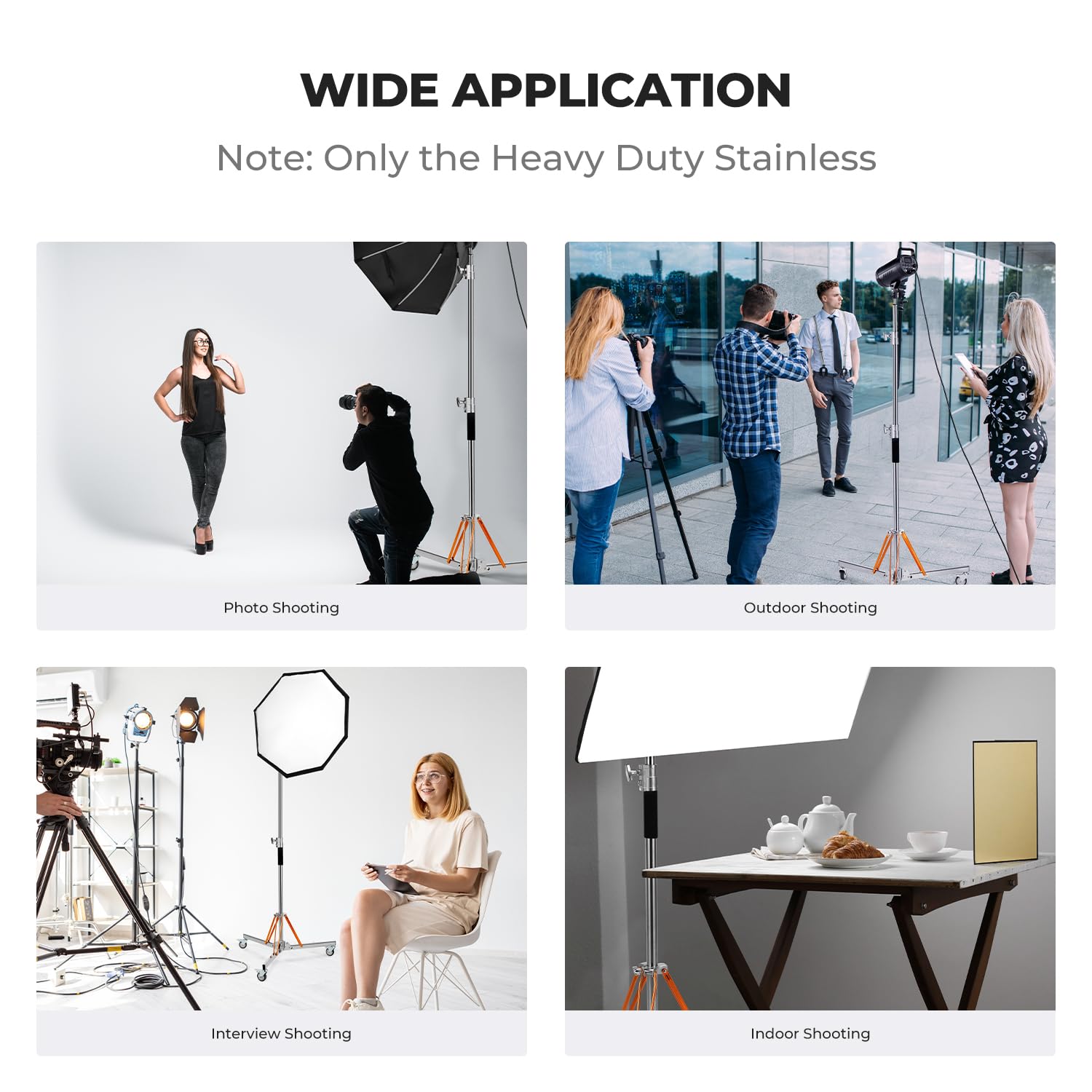 K&F CONCEPT Fotograficzny statyw świetlny z rolkami