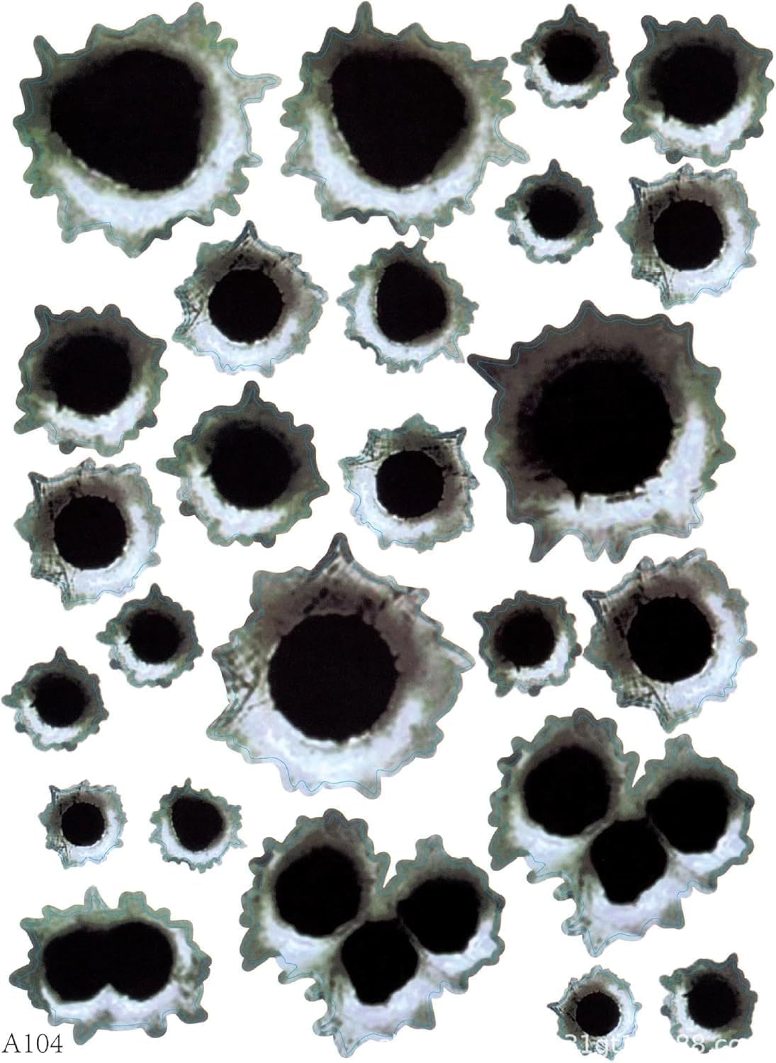 3D Bullet Hole and Scratch Car Stickers, Simulation Stereoscopic Fake Gun Bullet Holes Stickers, Automotive Tattoo Decorations, Waterproof Car Decals, Automotive Decals (Bullet Hole)