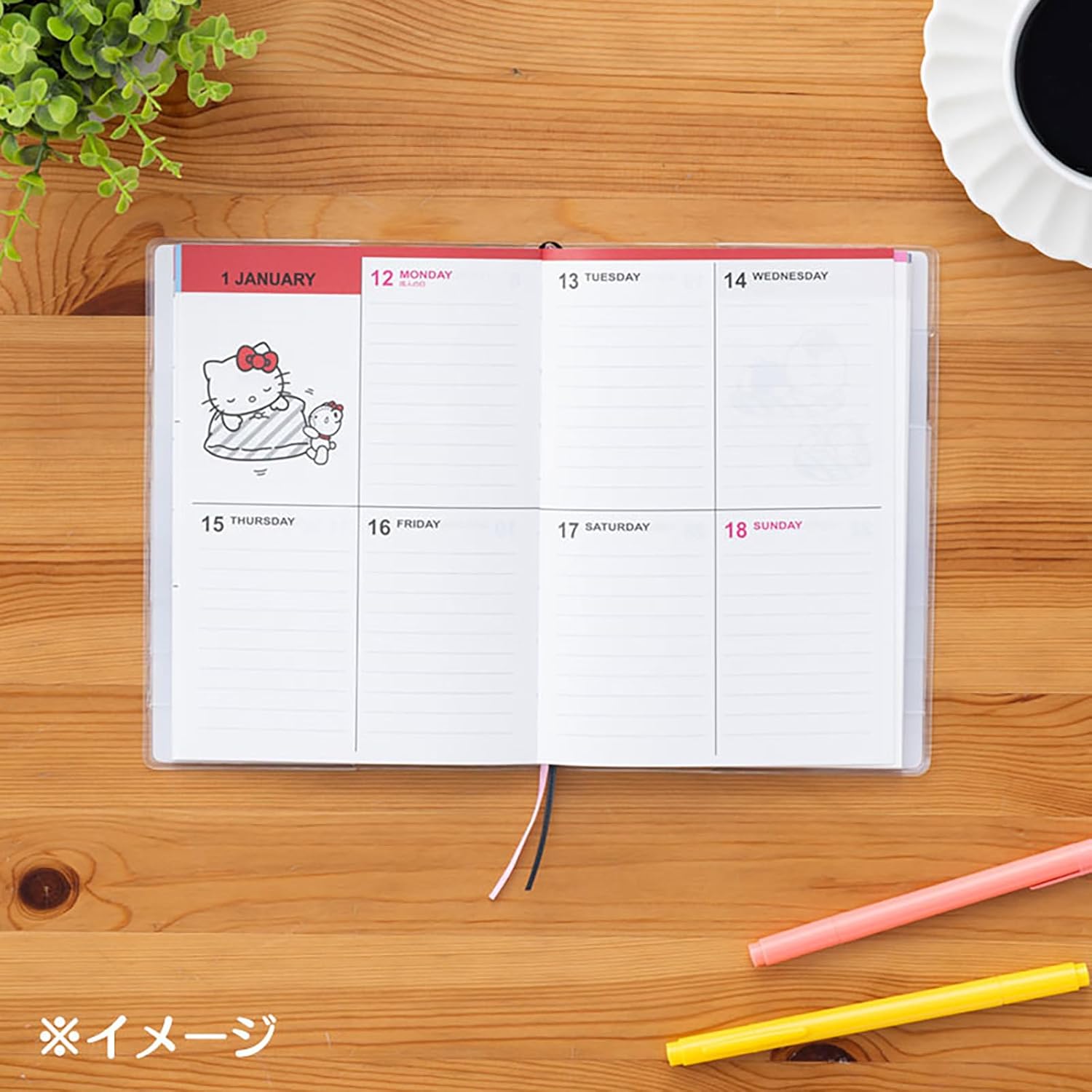 Sanrio B6 Diary (Block Type) 2026 Hello Kitty Paper Beginning of October Planner Schedule Notebook Diary 623393 - Image 8