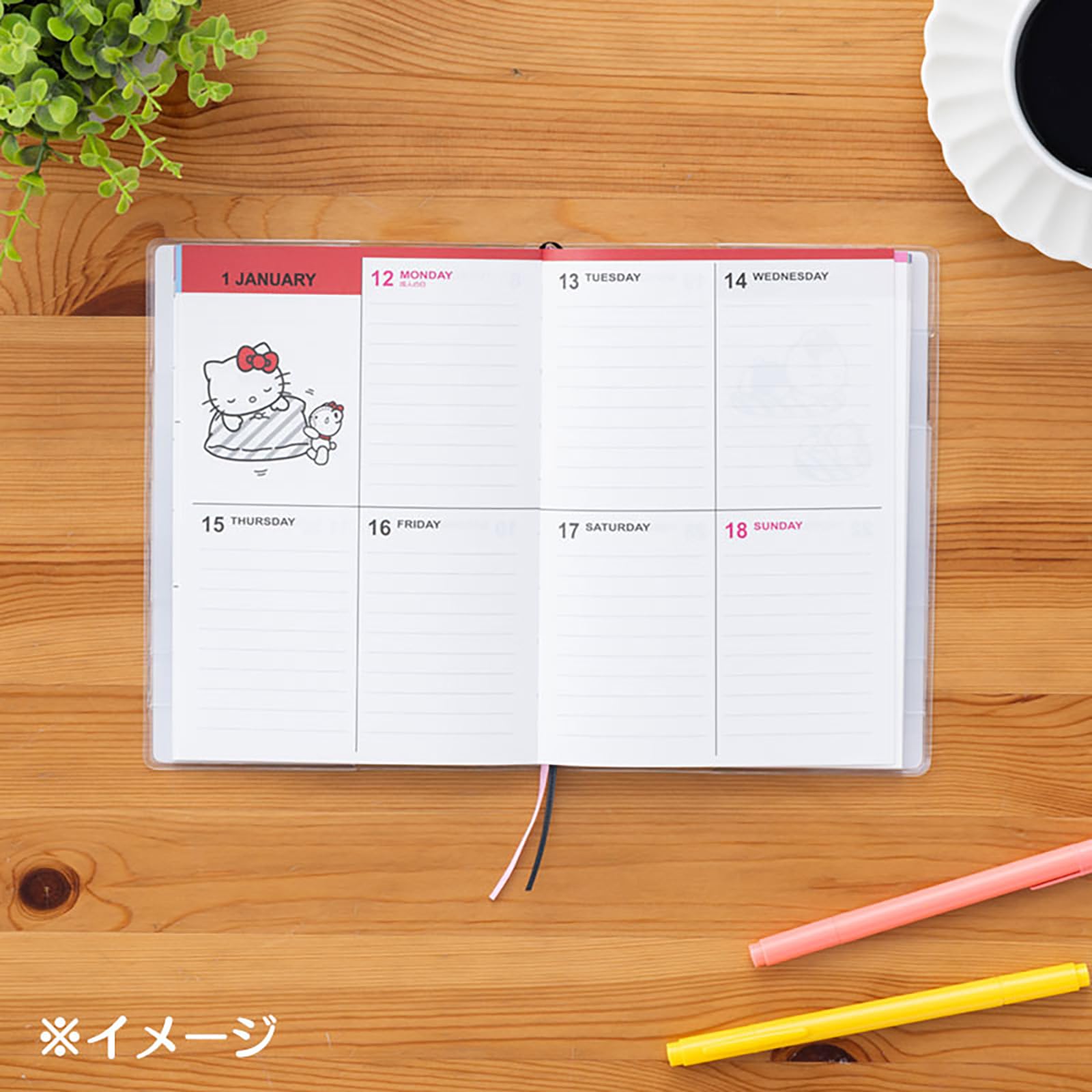 Sanrio Agenda B6 (tipo blocco) 2026 Hello Kitty Paper inizio ottobre planner agenda agenda diario 623393