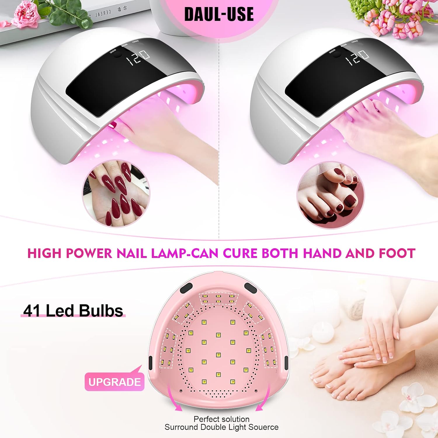 Buy AIBRIT Gel Nail Polish Kit with LED Nail Light, 24W 41Pcs LED Light