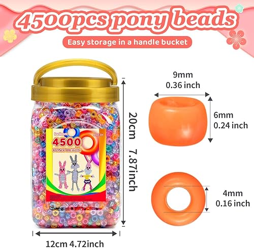 Vista 81 de Iooleem Cuentas de pony (2000 cuentas de poni negras), cuentas para hacer joyas, cuentas para manualidades, suministros de cuentas