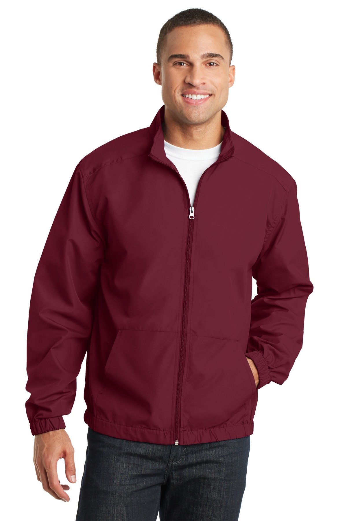 Port Authority Men's Essential Jacket, Large, Claret Red