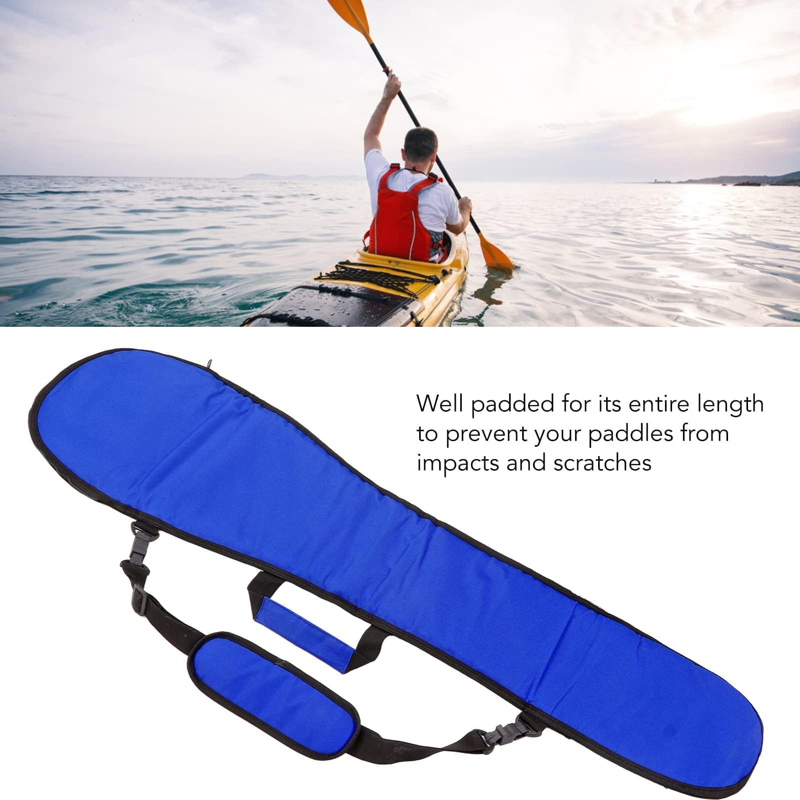 Borsa per Pagaia Kayak Paddle Borsa Lungo Kayak Barca Canoa Pagaia Custodia Custodia Borsa, Borsa per Il Trasporto della Pagaia Divisa per Kayak Borsa per Il Trasporto della Pagaia per Canoa(Blu)