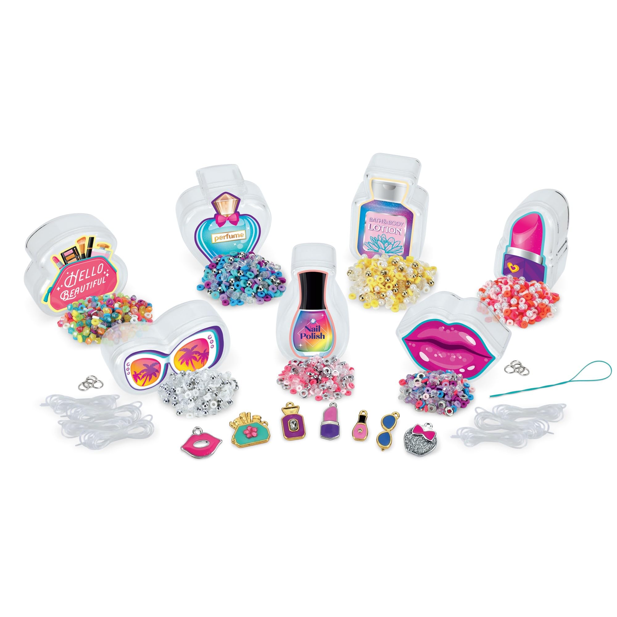 CRA-Z-ART Shimmer N Sparkle Mini Mania Beauty Charms Bracelet Maker Collectable Charm Bracelets Includes Over 1000 Multicoloured Beads Jewellery Making kit Make Your own Friendship Bracelets - Image 2