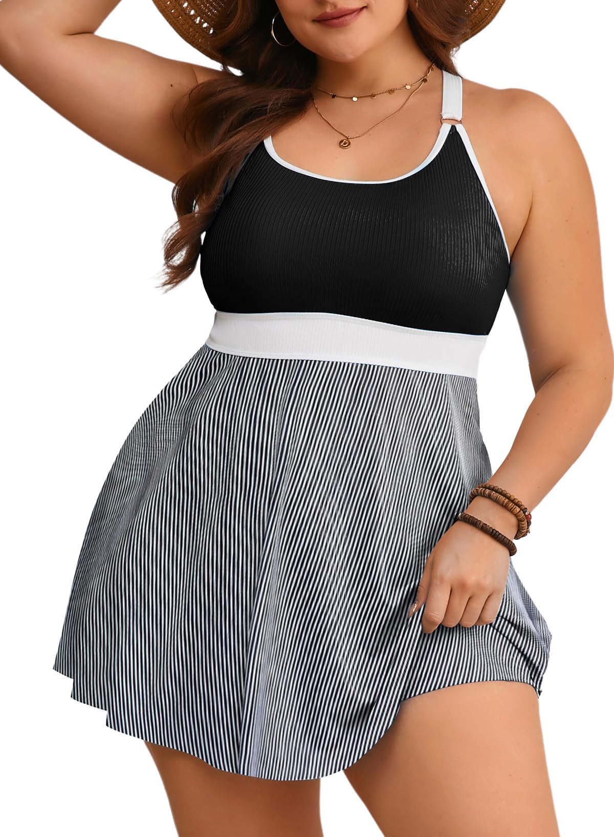 2 piece swimdress plus size Outlet