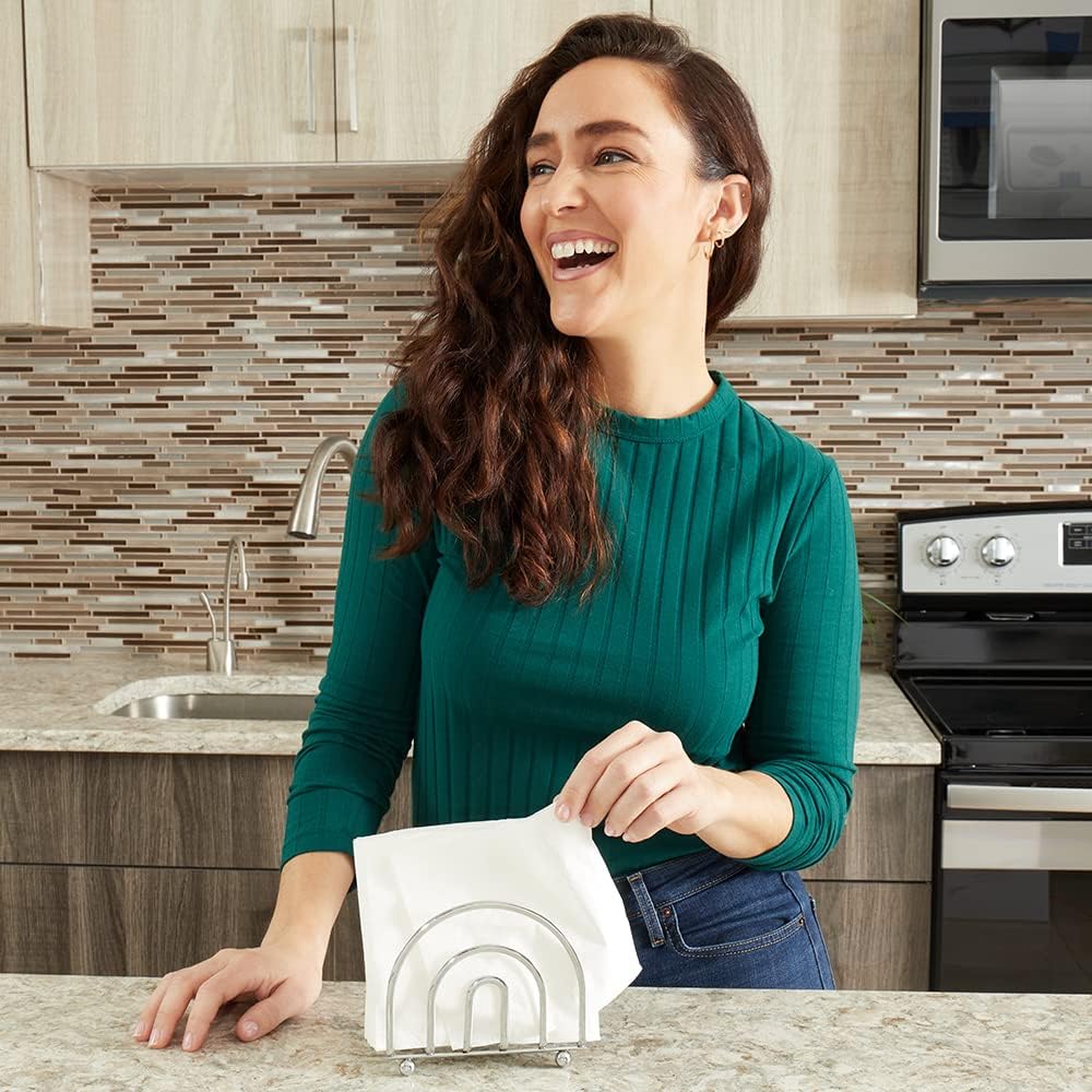 Flash Deals - 80% OFF Home Basics Paper Napkin Holder/ Freestanding Tissue Dispenser For Kitchen Countertops, Dining Table, Picnic Table, Indoor & Outdoor Use, Durable Storage and Organization Option (Chrome) Get Special Price Home Basics Paper Napkin Holder/ Freestanding Tissue Dispenser For Kitchen Countertops, Dining Table, Picnic Table, Indoor & Outdoor Use, Durable Storage and Organization Option (Chrome)