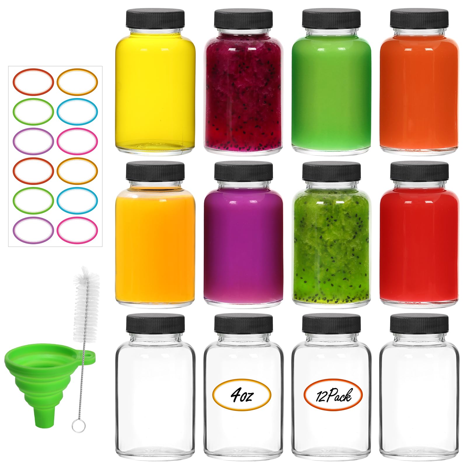 Bouteilles vide pour shot de gingembre 120 ml en verre pour boisson détox et whisky