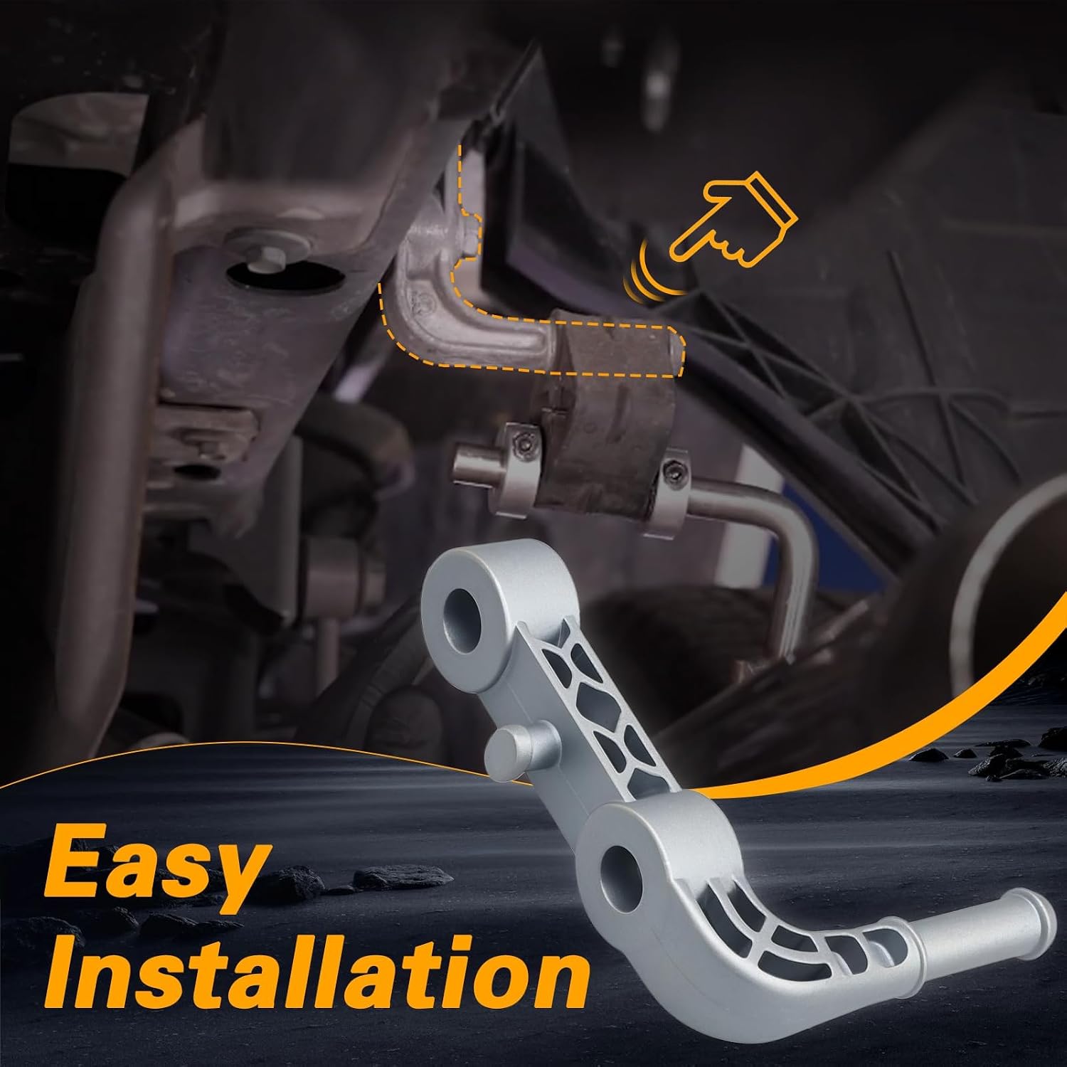 FUSCH Enhanced Rear Left Exhaust Bracket, Tailpipe Hanger, Driver Side Muffler Support Assembly Compatible with Ram 1500 2019 2020 2021 2022 2023 Replace#: 68275662AB