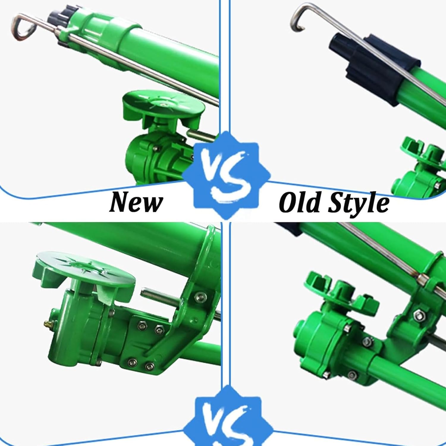 2" Farm Irrigation Sprinkler, 360° Large-Area Watering Spray, with 6 Replacement Nozzle Set, Spraying Radius 29-57m, 3-8bar Work Pressure, for Farm, Park, Construction Site, Woods