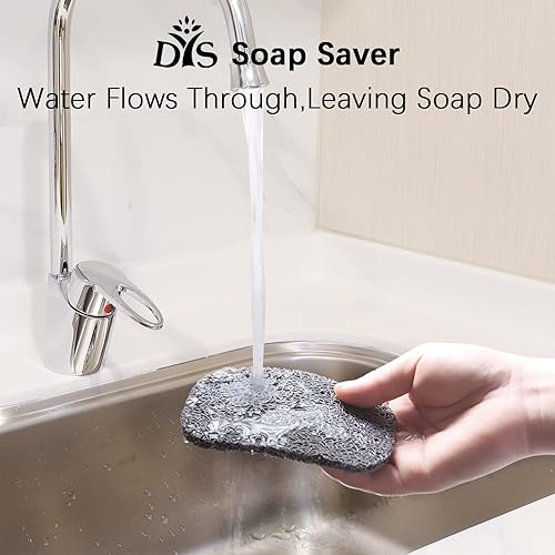 Miniatura 5 de Generic 9 almohadillas ahorradoras de jabón para ducha, baño, elevación, bandeja de platos, libre de BPA, soporte de esponja autodrenante para