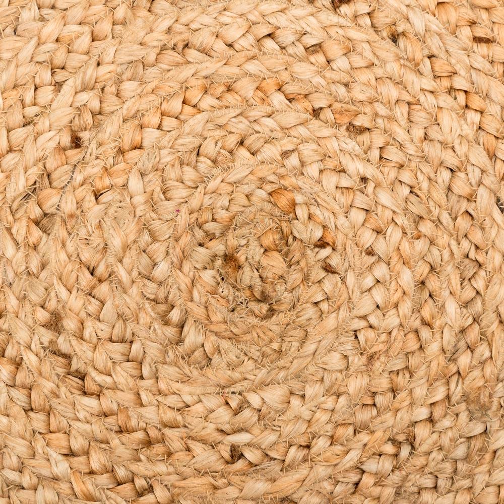 LOLAhome Alfombra rústica Trenzada Redonda Beige de Fibra Natural ø 120 cm | Hecha de yute para interior y exterior. Aporta calidez y confort a cualquier estancia de tu hogar.