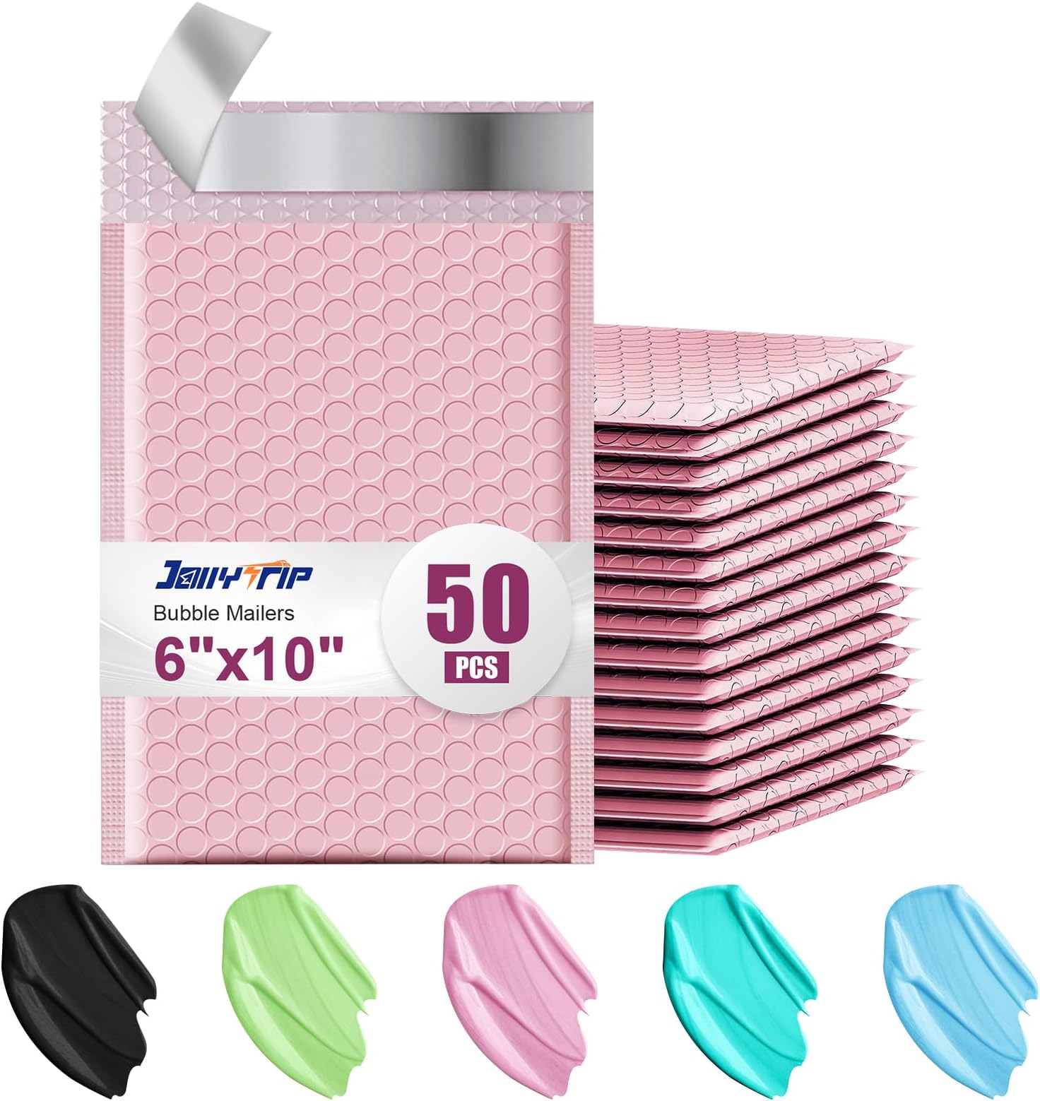 6x10" Poly Bubble Mailers,50 Pack Padded Envelopes for Shipping,Usable