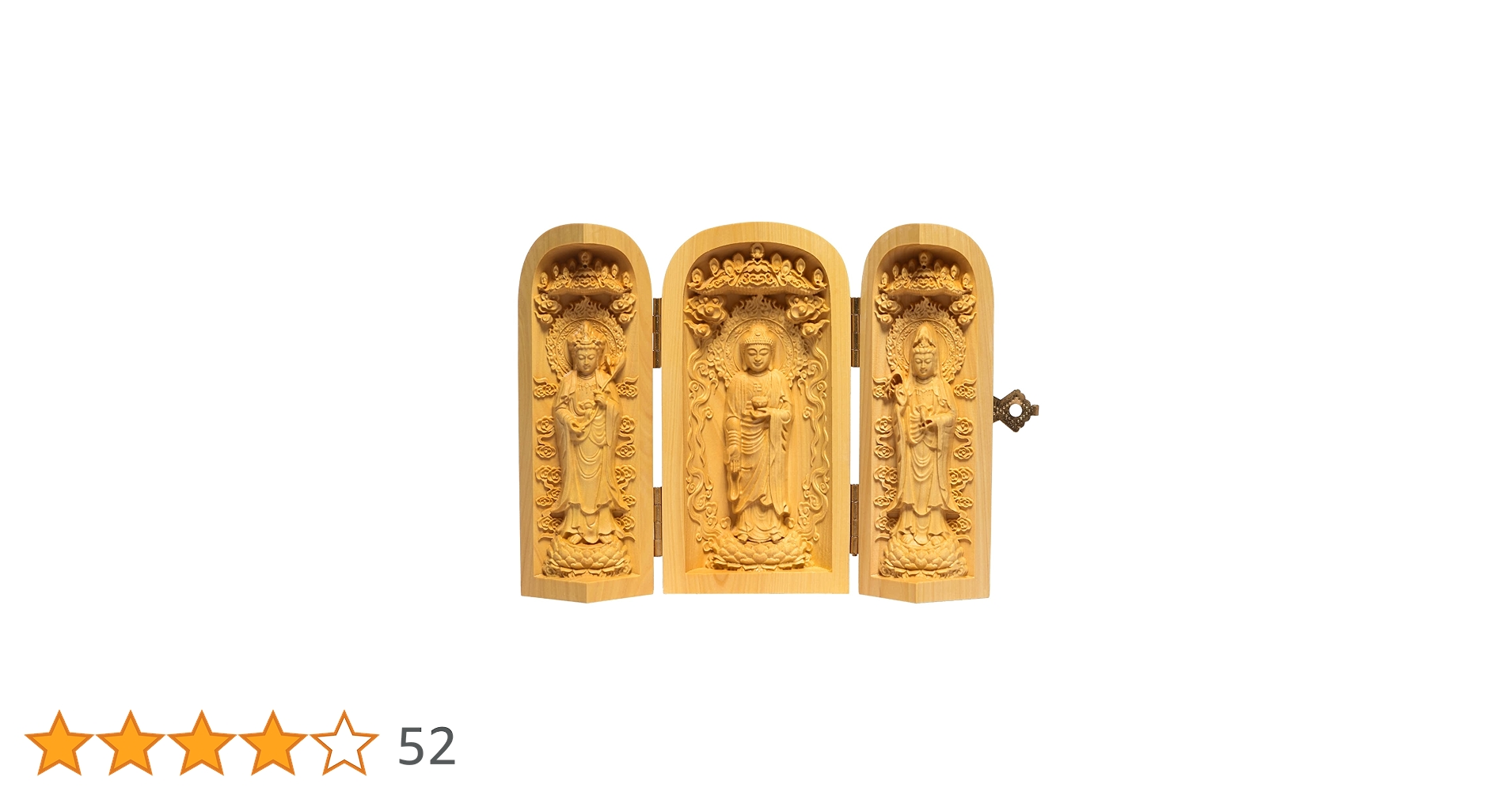 Amazon.co.jp: 三開仏 三開仏像 木彫り 置物 観音像 阿弥陀如来 勢至