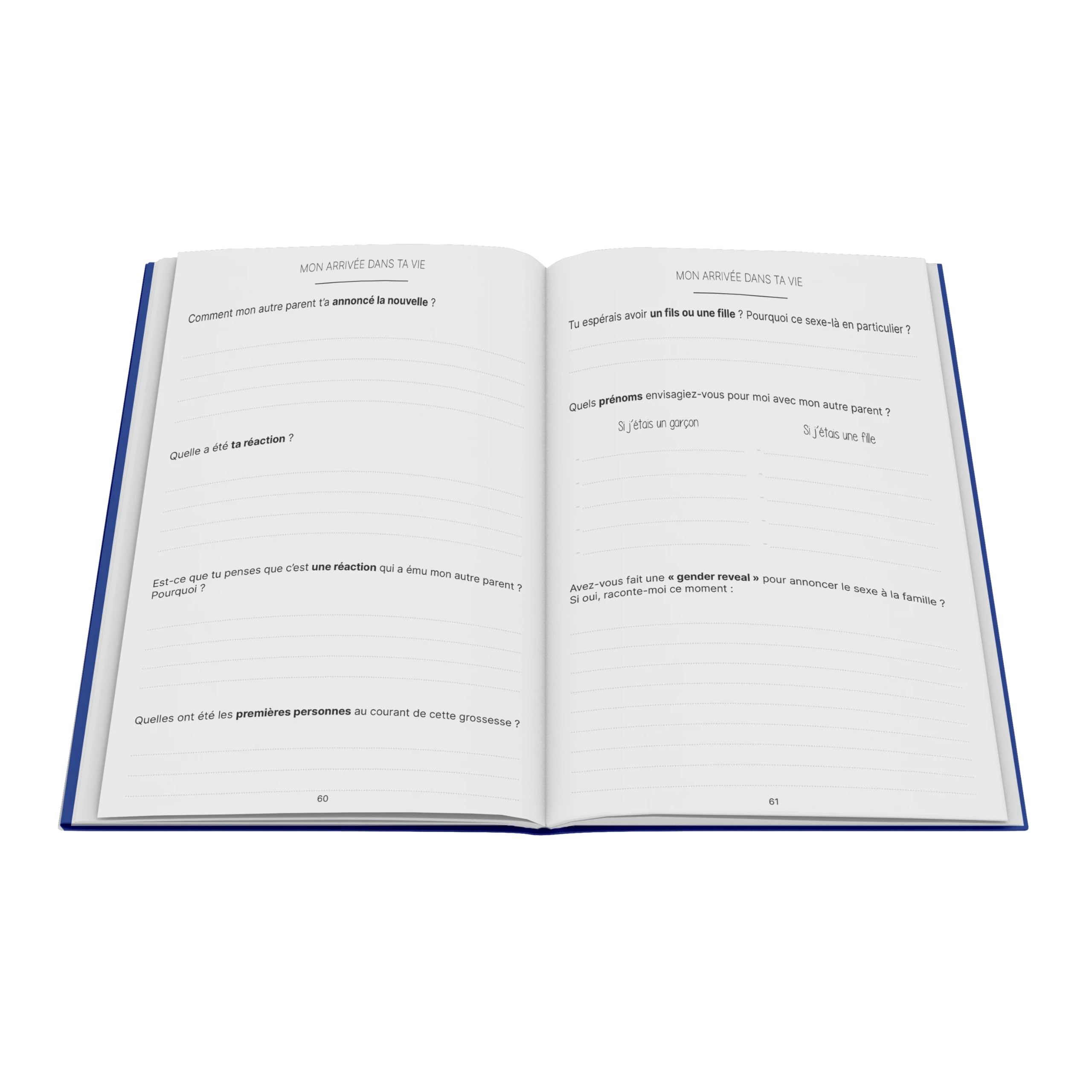 Papa, dis-moi tout, Livre de Mémoire avec Plus de 100 Questions, Couverture Cartonnée Soft Touch, 64 Pages, Format 21 x 29,7 cm, Fabrication Française