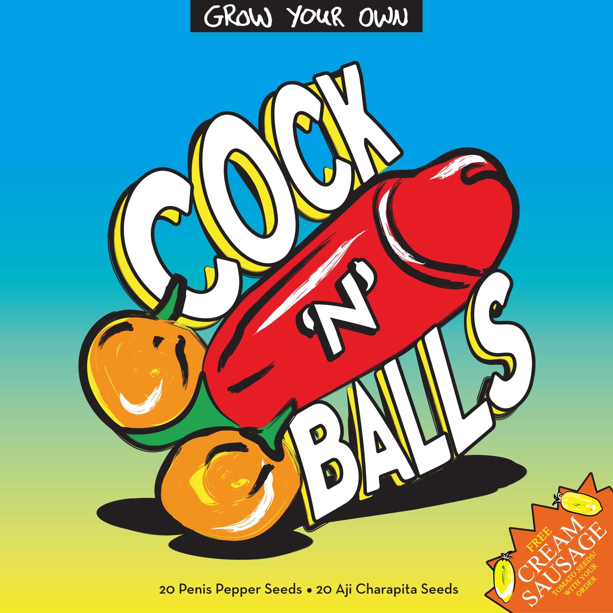 Grow Your own Cock and Balls, 40 Chilli Pepper Seeds, Rude Gift, Hen Party Gift, Funny Pride Present
