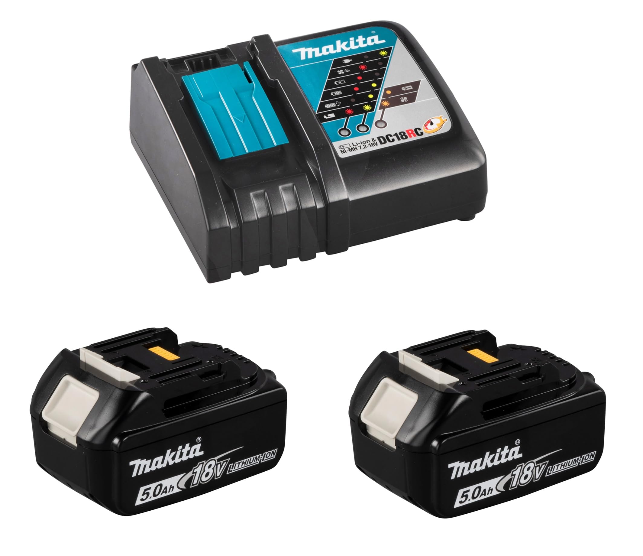 Kit Makita 2 baterías 5Ah BL1850 Charger DC18RC