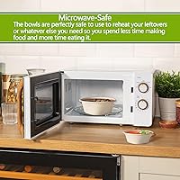 Vista 5 de Homestockplus [Paquete de 50] Cuencos de Papel Desechables de 24 Oz - Cuencos Desechables de Servicio Pesado - Hechos de Bagazo Natural