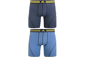 Adidas Men's Athletic Stretch Cotton Boxer Brief Underwear (2-Pack)