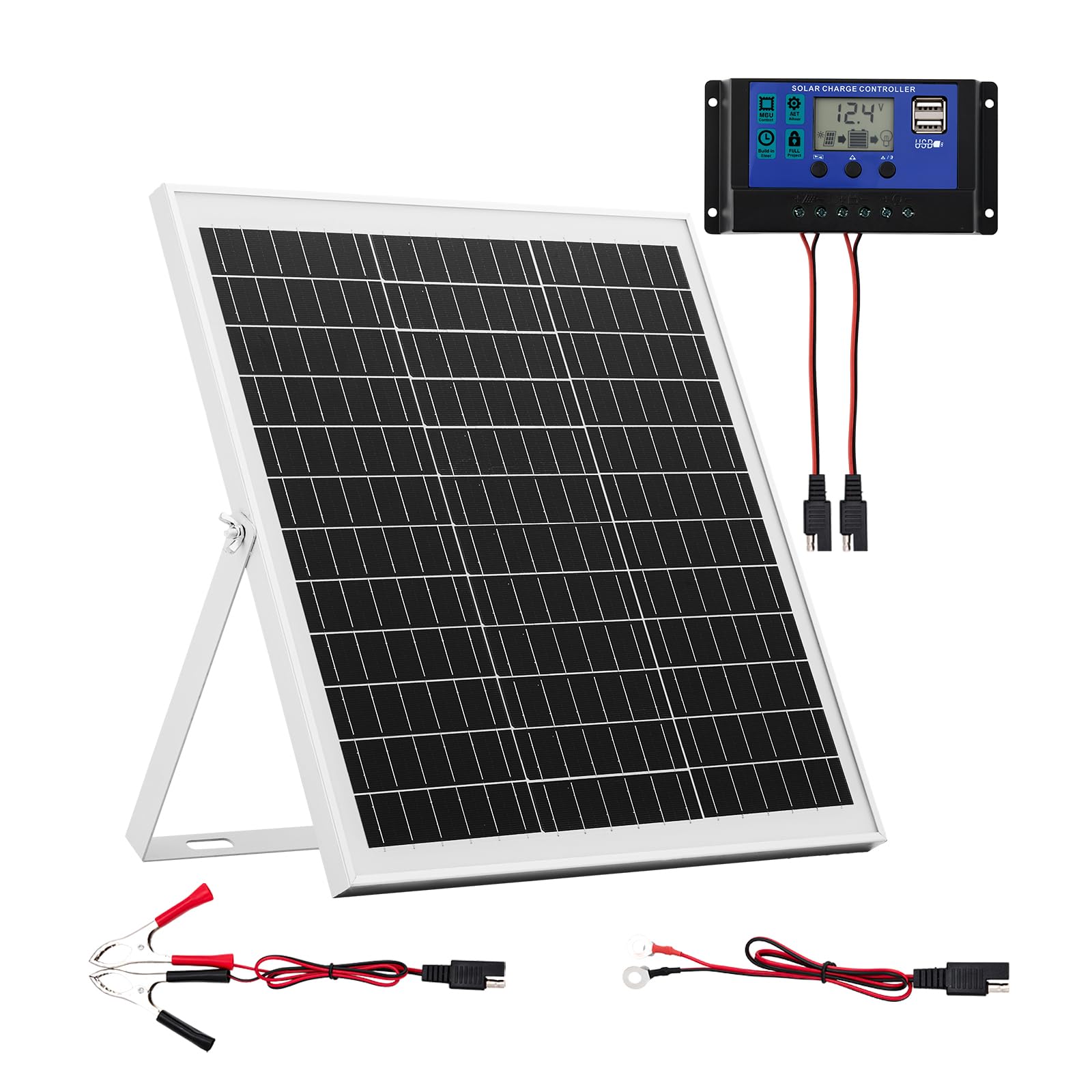 VEVOR 20W 12V Solar Panel Battery Charger