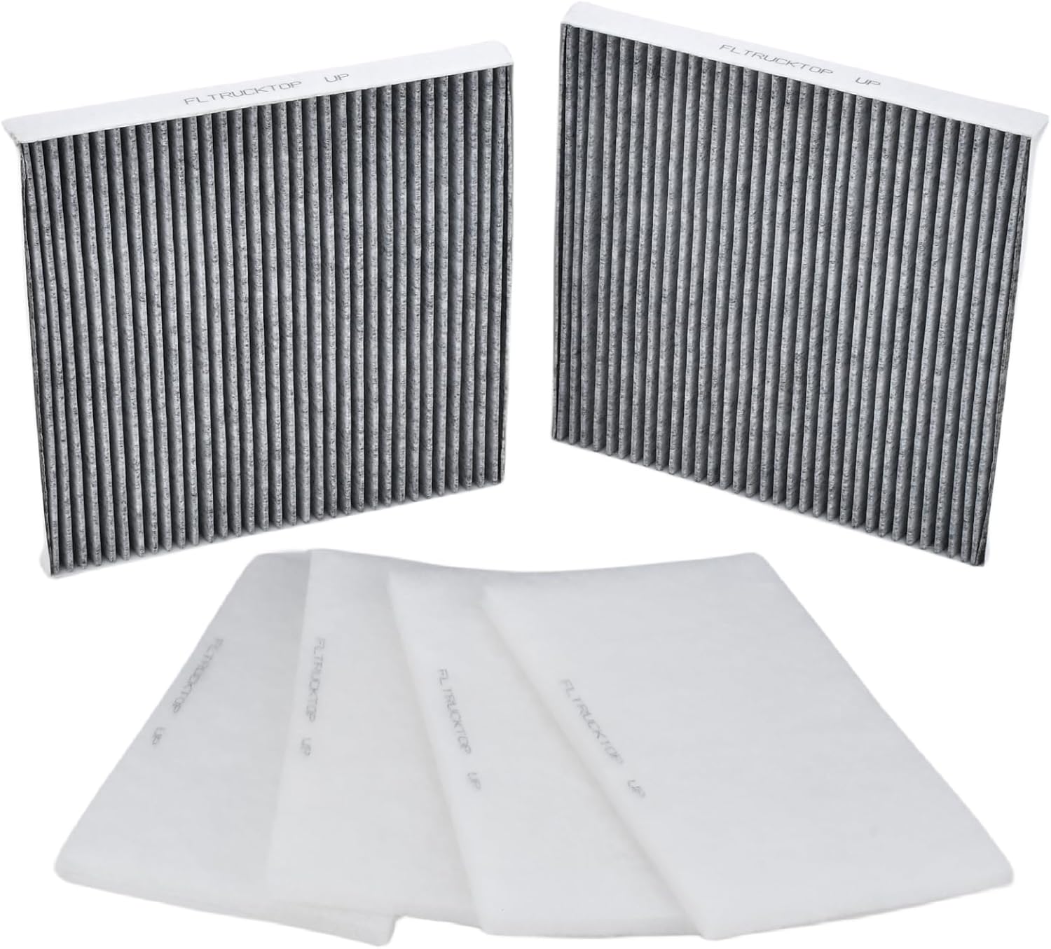 2PCS P609422 4PCS PA30107 Cabin Air Filter with Activated Carbon&Bunk Recirc Filter Fits 2023-2019 Freightliner Cascadia Truck Replace BOA91559 AF26235 P609422 PA4857 CAF24003 PA30107