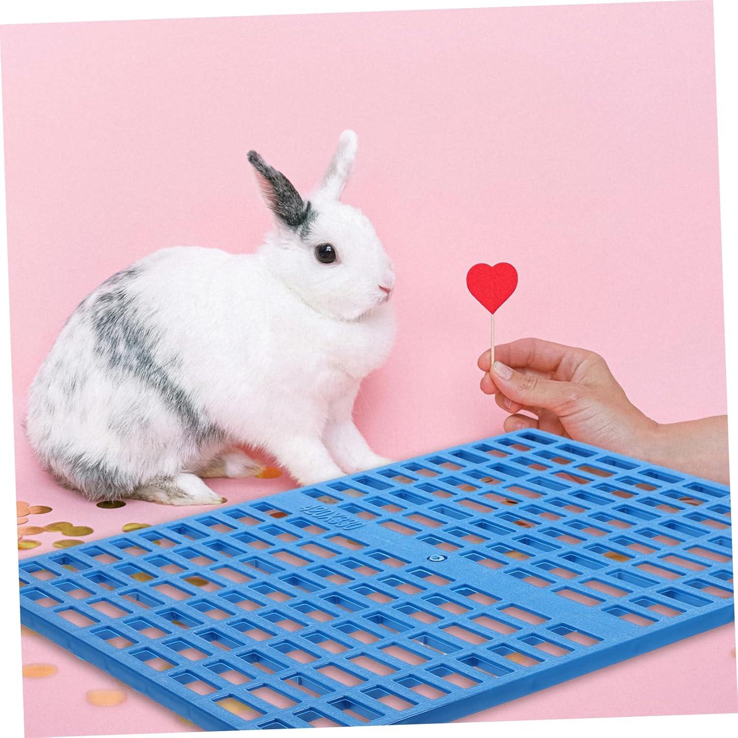 4pcs Rabbit Guinea Pig Accessory Wear-Resistant Cage Mats Easy-Clean Foot Pads for Small Animal Cages