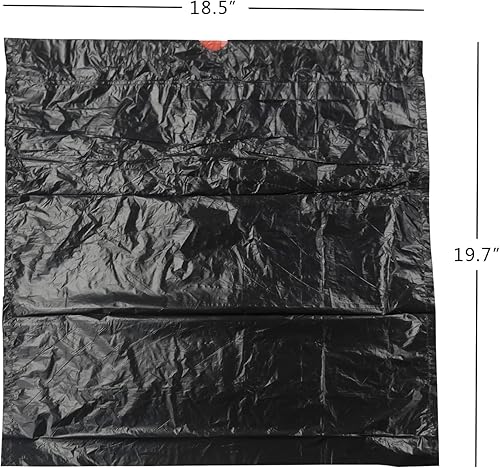 Miniatura 9 de Uumitty Bolsas de basura con cordón de 5 galones, bolsa de basura de fondo plano (negro, 110 unidades3 rollos)