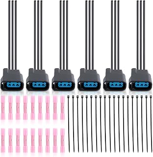 CARBBIA Ignition Coil Connector Plug Adapter Set of 6 for Honda Accord 03-07 Civic 01-11 Odyssey 99-10 CR-V & More Acura - Replaces 30520-RDJ-A01