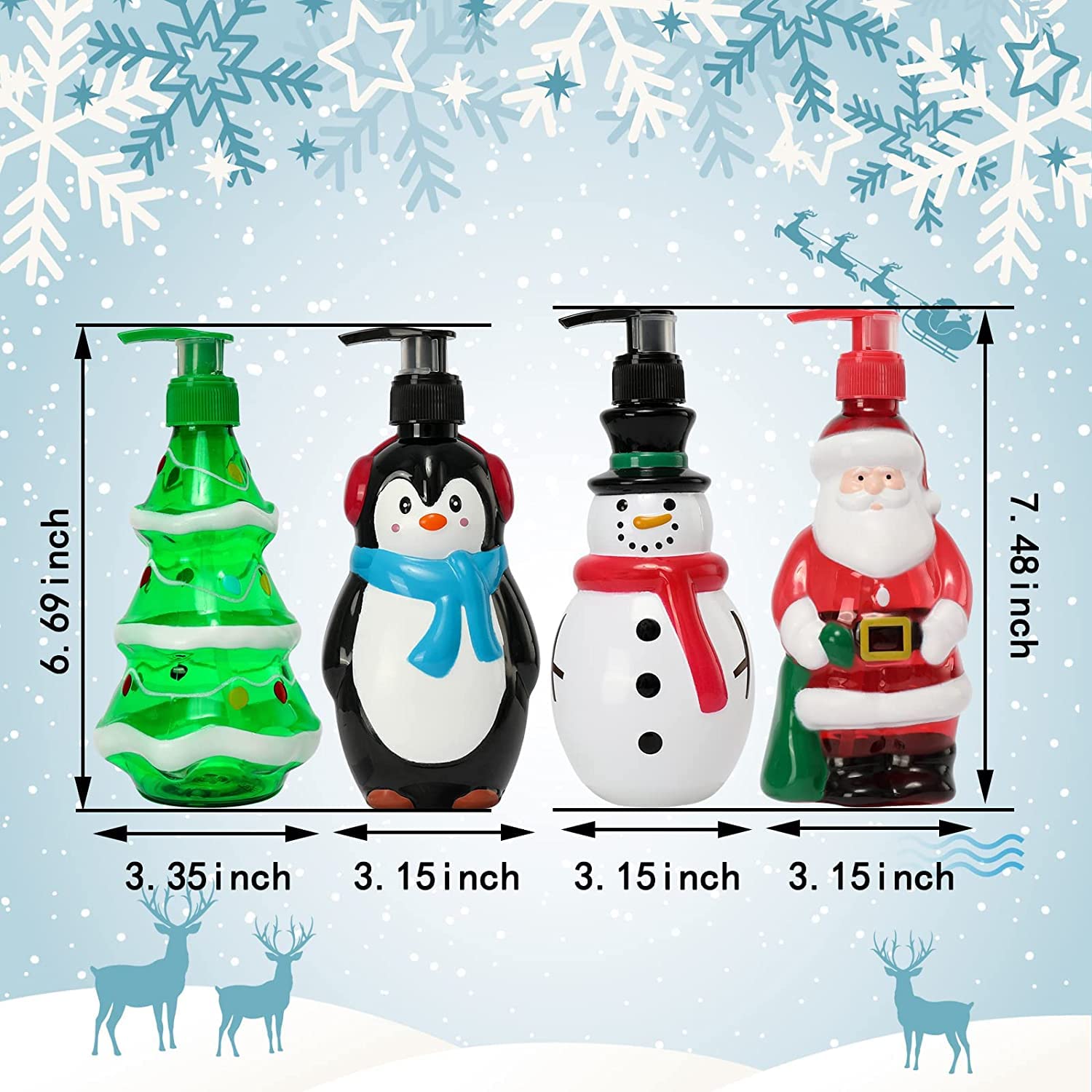 Bonhomme De Neige Dessin Animé Mignon Habillé Comme Un Elfe Tenant Un Cadeau De Noël Dans Ses