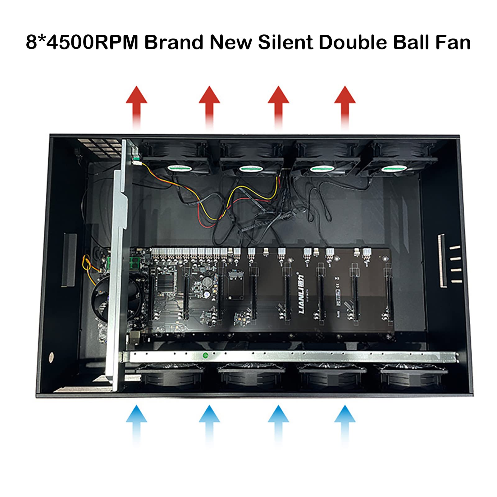 MIISAGS Carte Mere Minage, pour Pièces de Monnaie Ethereum, 8 GPU et  Alimentation 1850W (Pleine Tension) 4 Ventilateurs, Minage Crypto Monnaie  (système RAM/Disque Dur/Win10) : Amazon.fr: Informatique