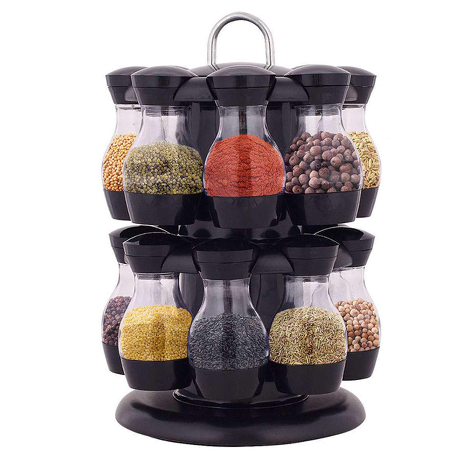 DUMRALBQE Kitchen Condiment Holder Condiment Set Spice Jar Rack Kitchen Bottle Coffee Sugar Seal Container for Families and Restaurants