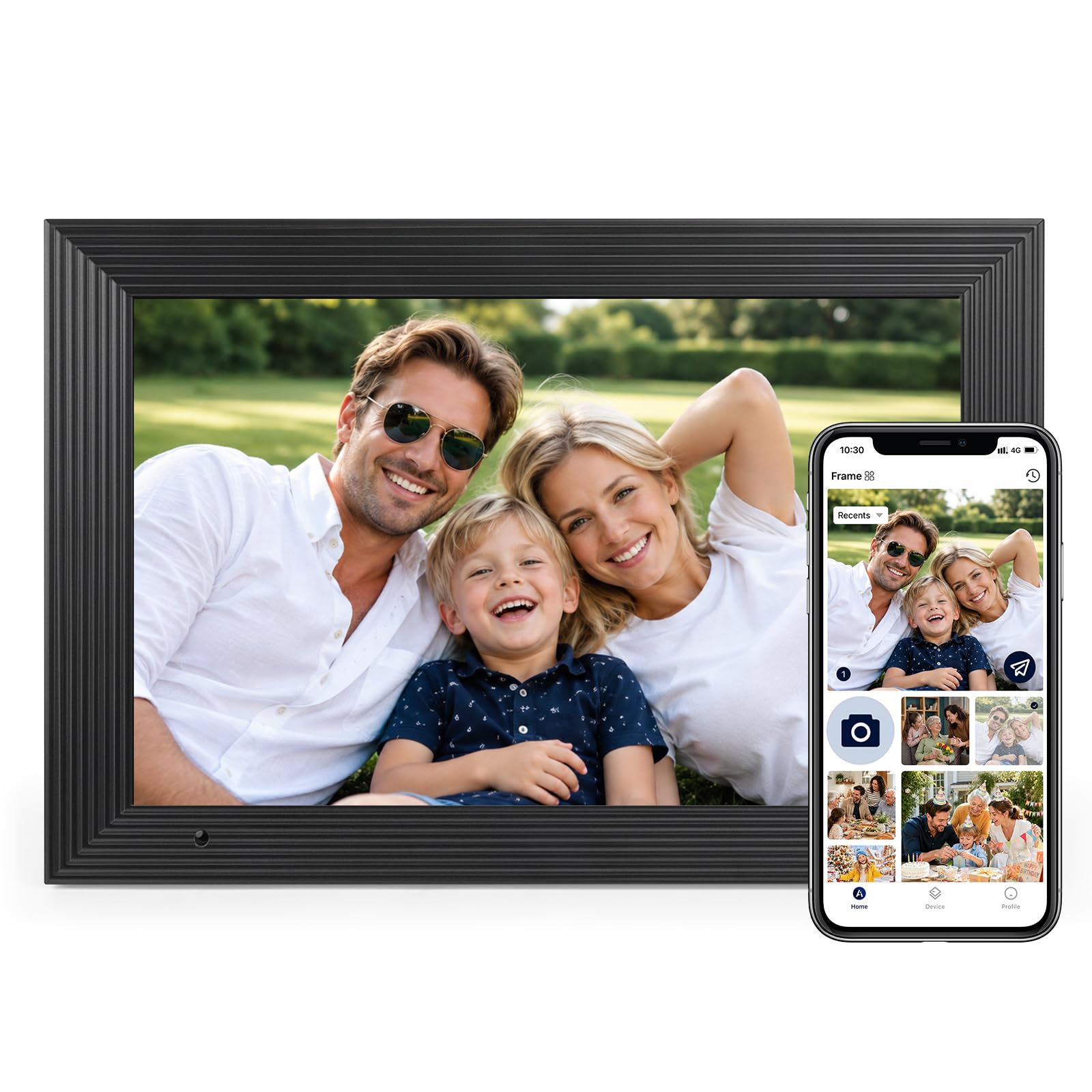 Cornice digitale WiFi da 10,1 pollici, 32 GB, touch screen HD 1280 x 800