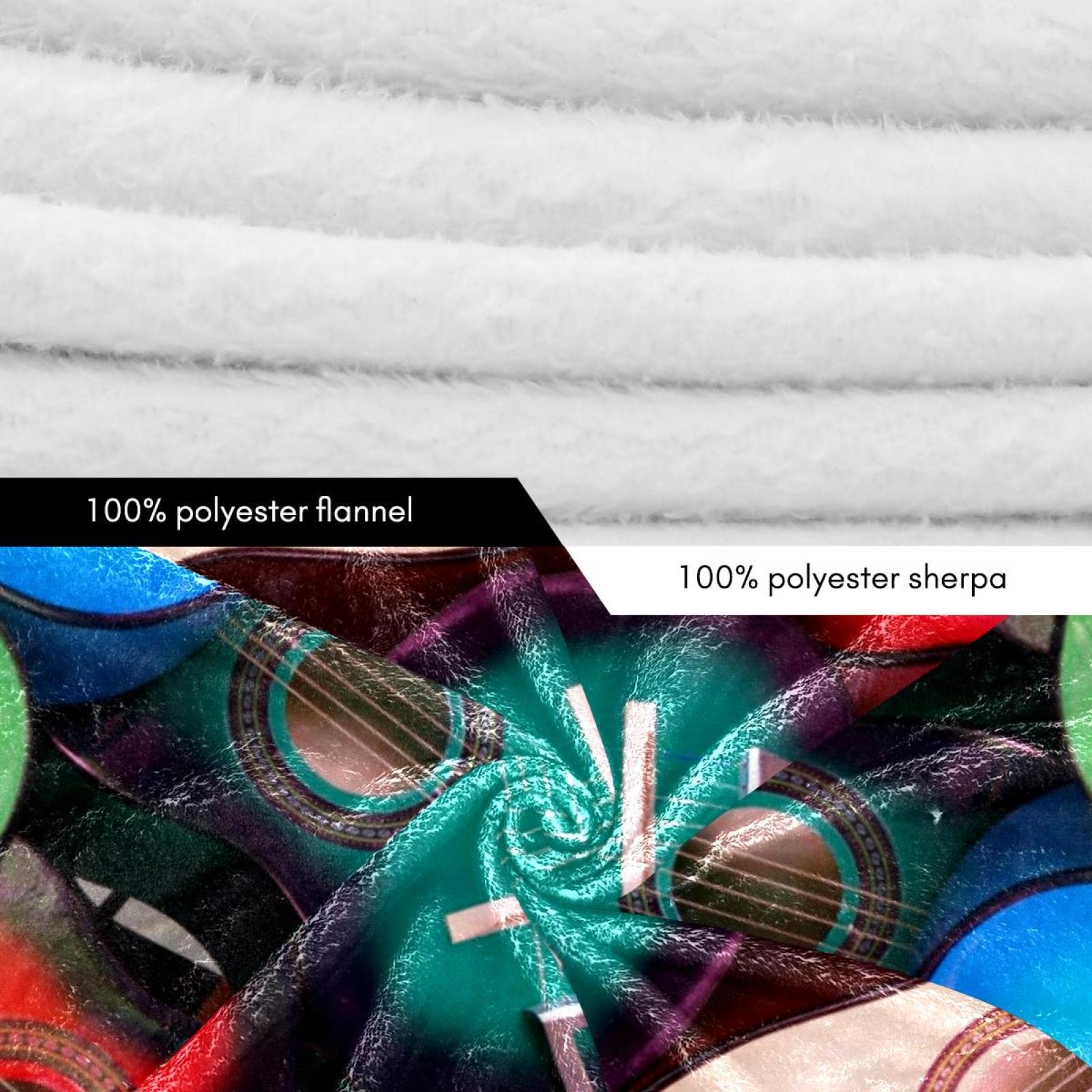 Bluza z kapturem do noszenia, ponadwymiarowa bluza z kapturem, gitara muzyczna dla dzieci, wielobarwny, rozmiar uniwersalny