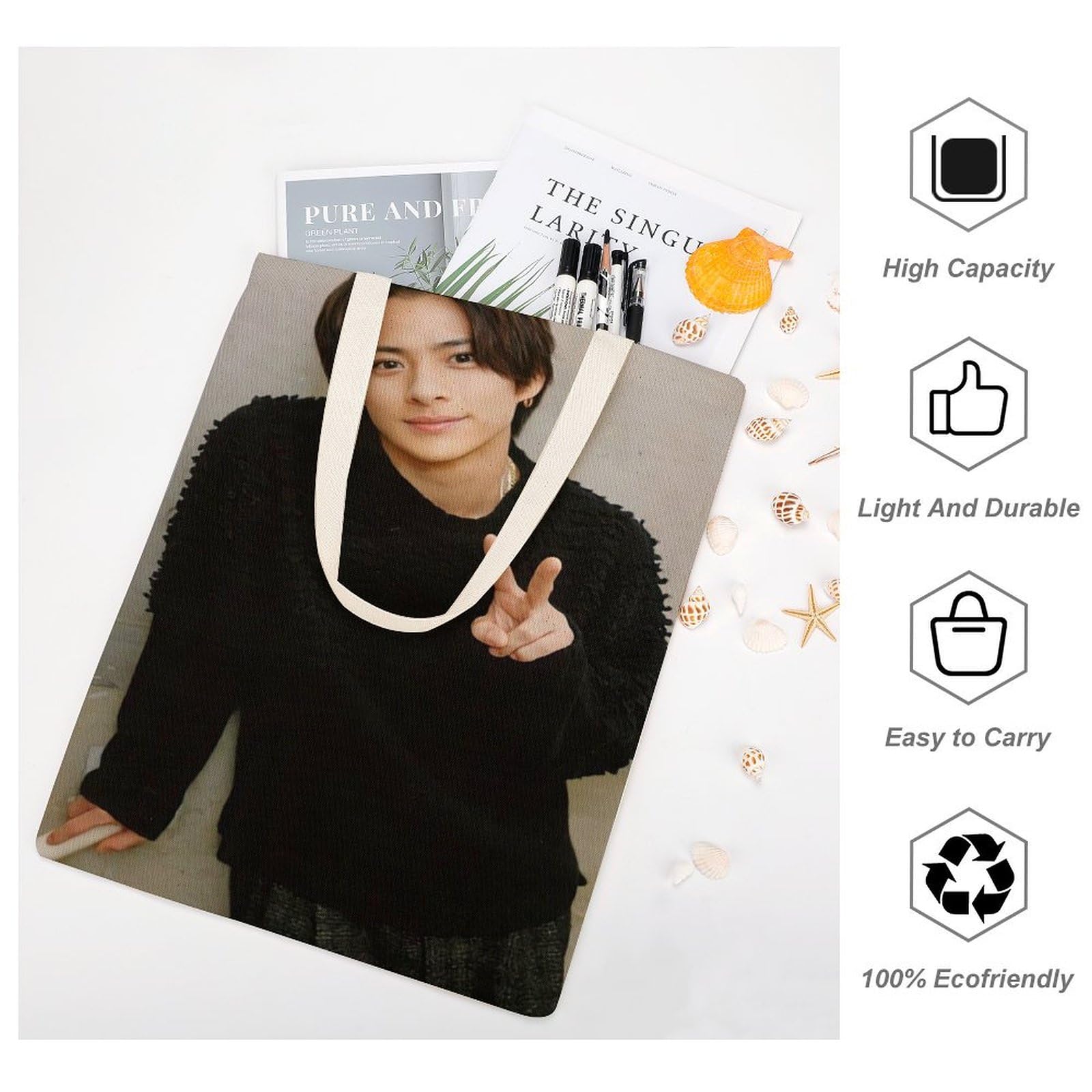 Amazon.co.jp: Number_i平野紫耀トートバッグ 大容量 レディース