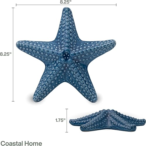 Miniatura 3 de Fitz and Floyd Coastal Home - Figura decorativa de estrella de mar, color azul
