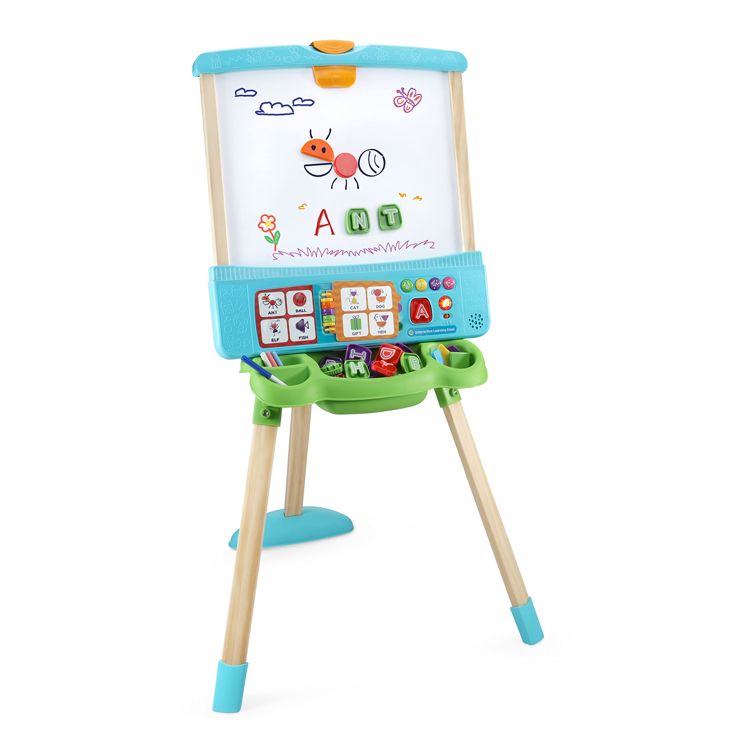 LeapFrog Interactive Learning Easel with Magnetic Chalkboard and Whiteboard for Kids Ages 3-5 (Frustration Free Packaging)