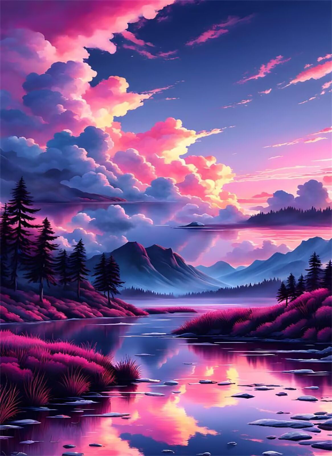 Puzzle 1500 sztuk krajobraz rzeka, puzzle niemożliwe, łamigłówki, łamigłówki, gry logiczne dla całej rodziny, puzzle dla dorosłych 1500 sztuk 87 x 57 cm