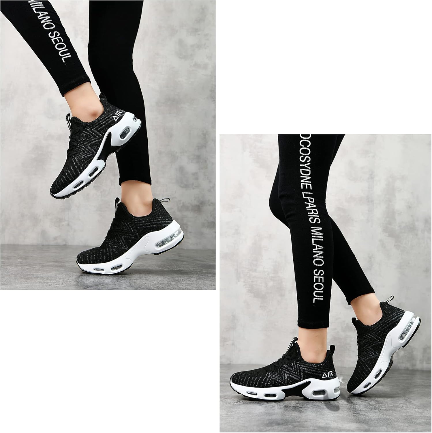 Artlea Women Air Running Shoes Non-Slip Tennis Shoes 8 Black01