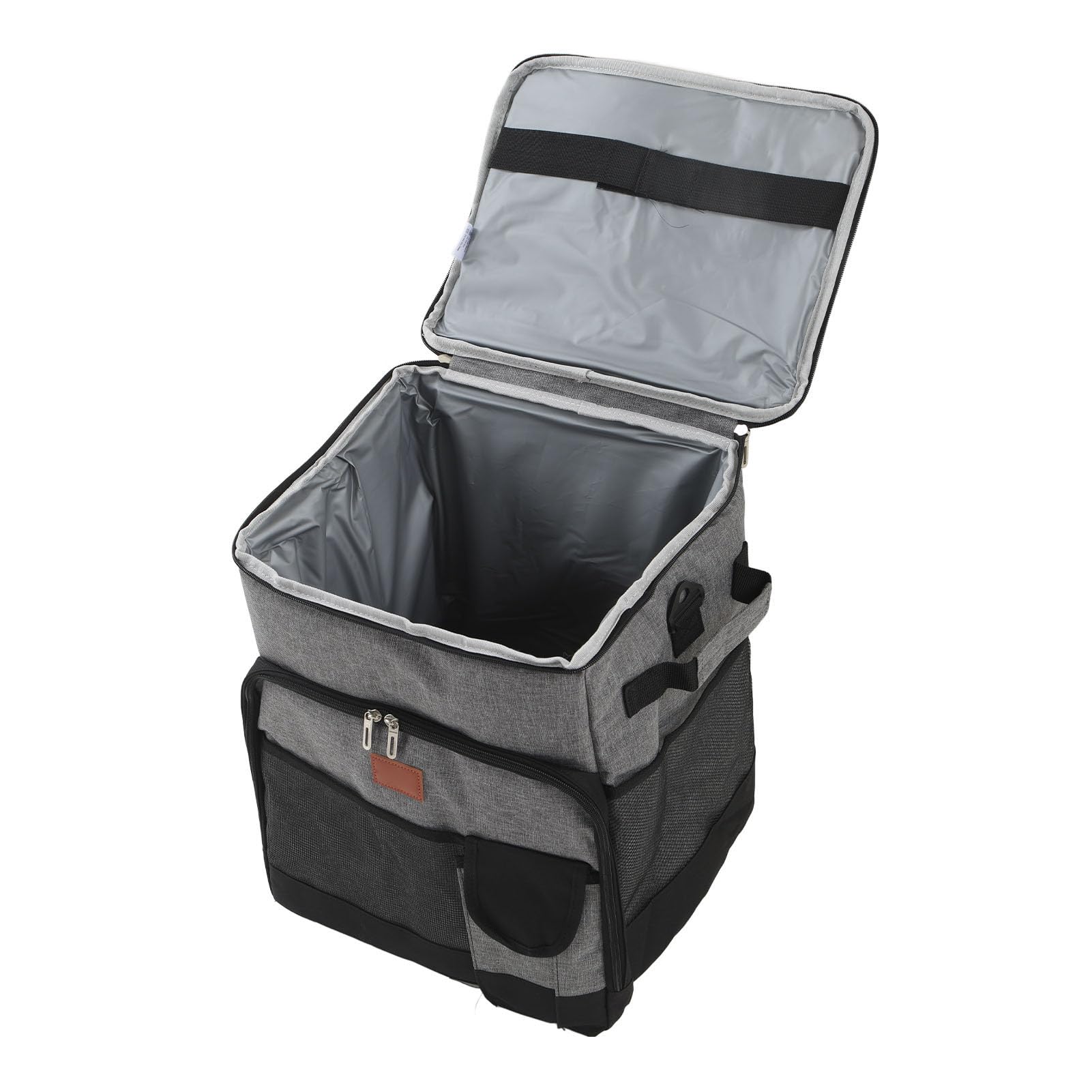 POENVFPO Torba Termoizolacyjna na Kółkach o Pojemności 35 L, Izolowana tkaniną Oxford na Kółkach, Wodoodporna Podszewka z Folii Aluminiowej, Podwójny Zamek Błyskawiczny, Składana Konstrukcja