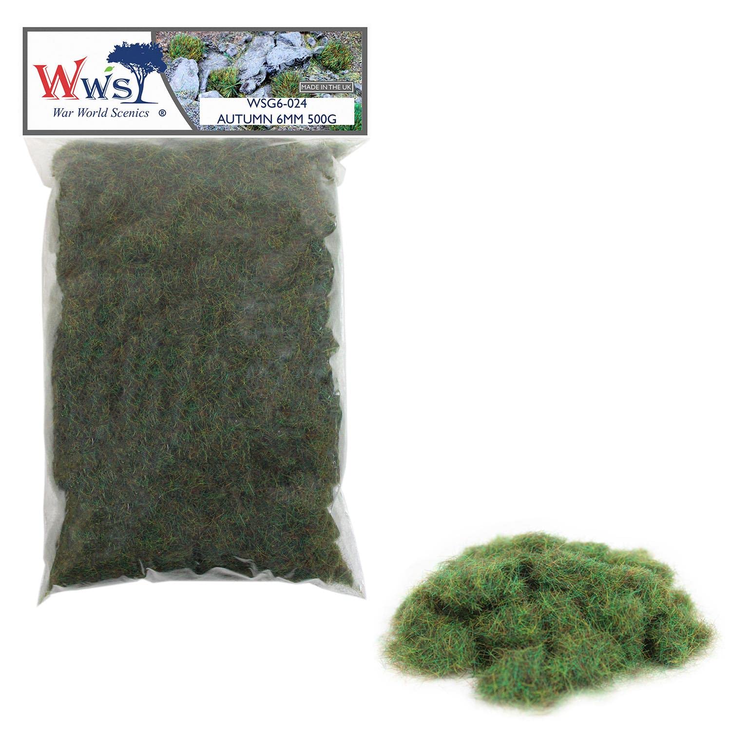 WWS War World Scenics WWScenics | 6mm Herbst Statische Grasfasern | 500g | WSG6-024 | Streugras für Modellbahn und Modellbau