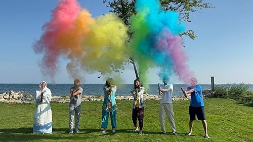 Miniatura 2 de Cañones de polvo arcoíris bombas de humo biodegradables poppers  Paquete surtido de 6  Lanzamiento de 25 pies  12 pulgadas  Decoraciones para
