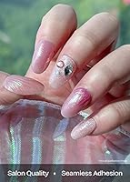 Vista 79 de ohora - Tiras de uñas de gel semicuradas (N Silver Chrome), blancas, metálicas, para cualquier lámpara de uñas UV/LED, larga duración, con 2