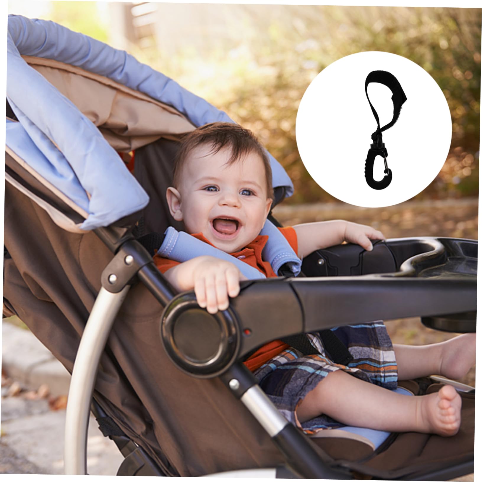 HANABASS 4pcs Stroller Hooks Rotatable Hanger Bag Hooks for Shopping Lightweight and Portable for Strollers Bikes and Wheelchairs Strong Bearing Capacity Practical Present for Parents