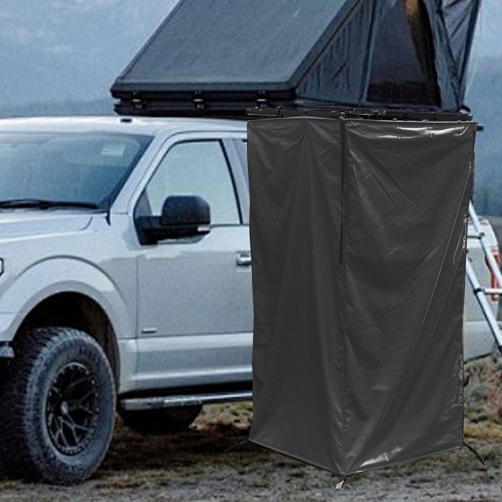 Sharplace Toilettenzelt Mobiles Duschzelt für Outdoor Camping, tragbares Duschzelt mit UV-Schutz, Umkleidezelt Seitenbadzelt für Fahrzeuge, Sichtschutzzelt für Strand, Wohnwagen, Heckklappe,