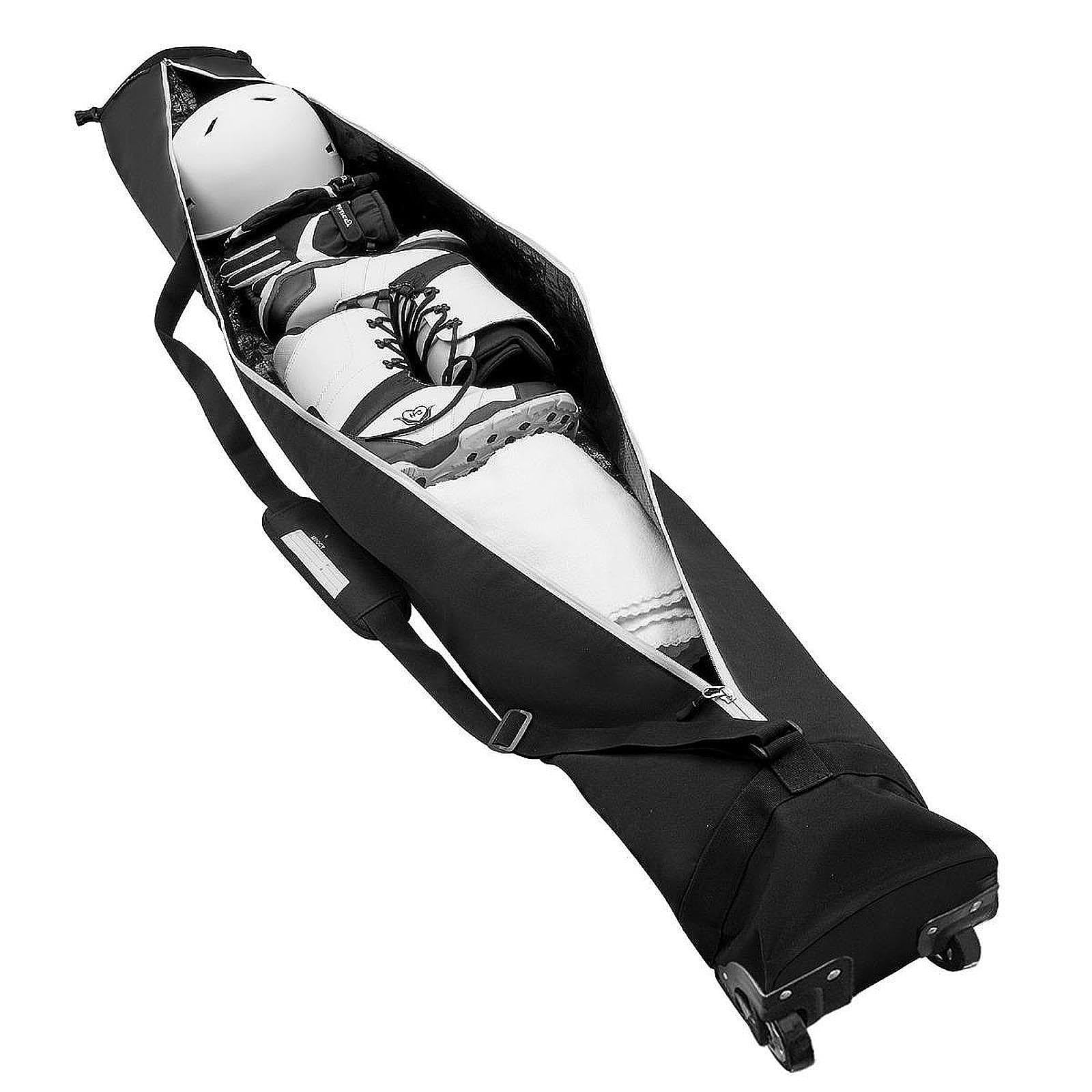 Ski/Snowboardtasche mit Rollen, Verstellbarem Schultergurt, Reißverschluss, Wasserdicht, für Damen Und Herren, Inklusive Schutzhülle Und Skizubehör
