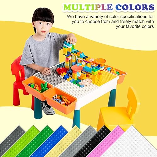 Miniatura 6 de EKIND Platos de ladrillo de construcción autoadhesivos, placas base de 10 x 10 pulgadas con adhesivo para ladrillos de juguete, actividades STEM y