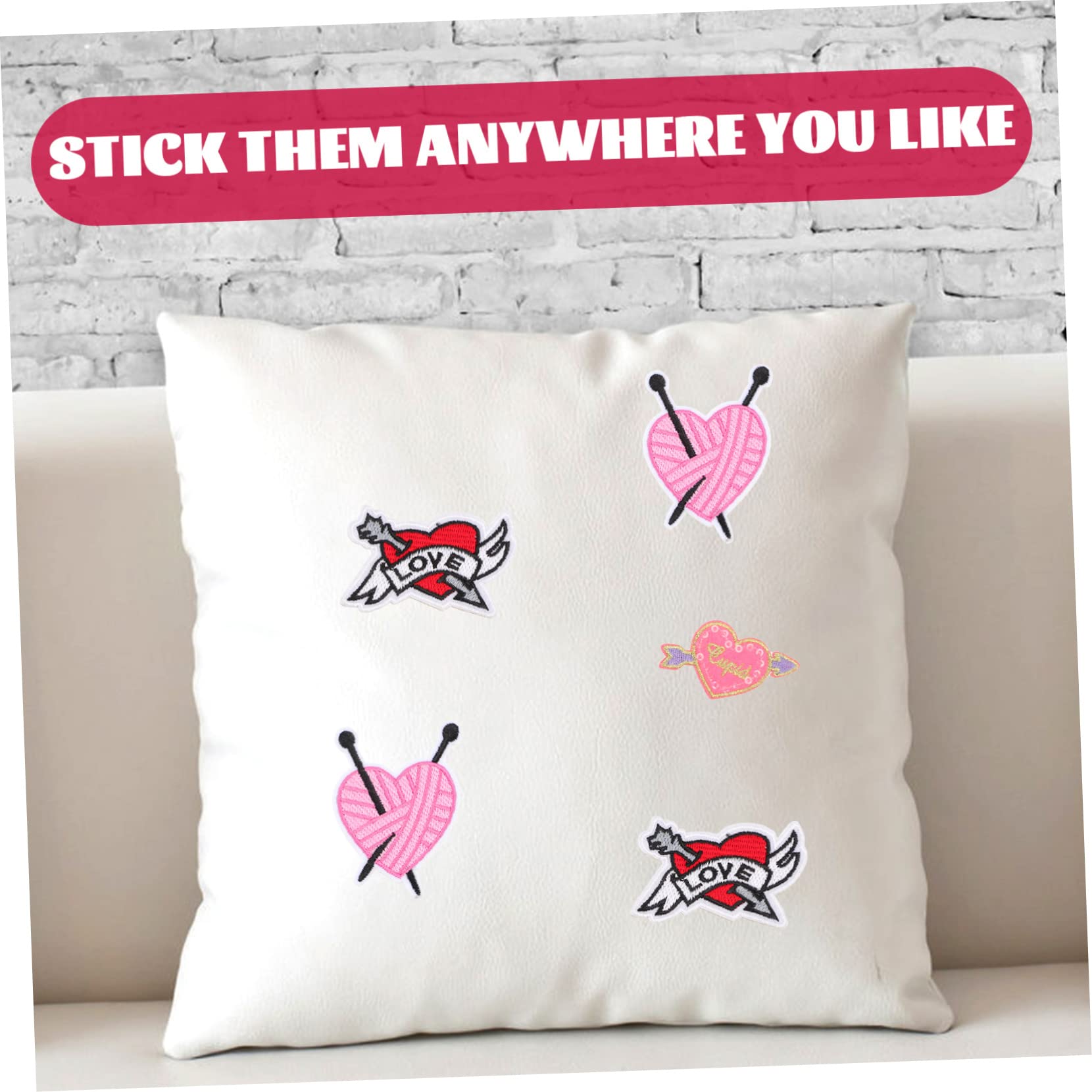 jojofuny 3 Set Patches Cuore Da Applicare Toppe Termoadesive Per Abbigliamento Decorazioni Fai Da Te Per Cucire E Riparare Vestiti Adatte Per Casa E Negozio 20 Pezzi * 3
